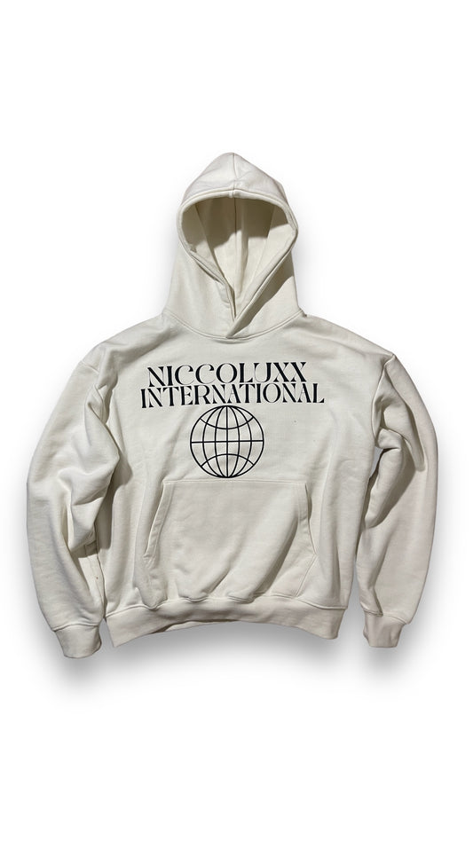 “World Tour" Puff Print Oversized Hoodie