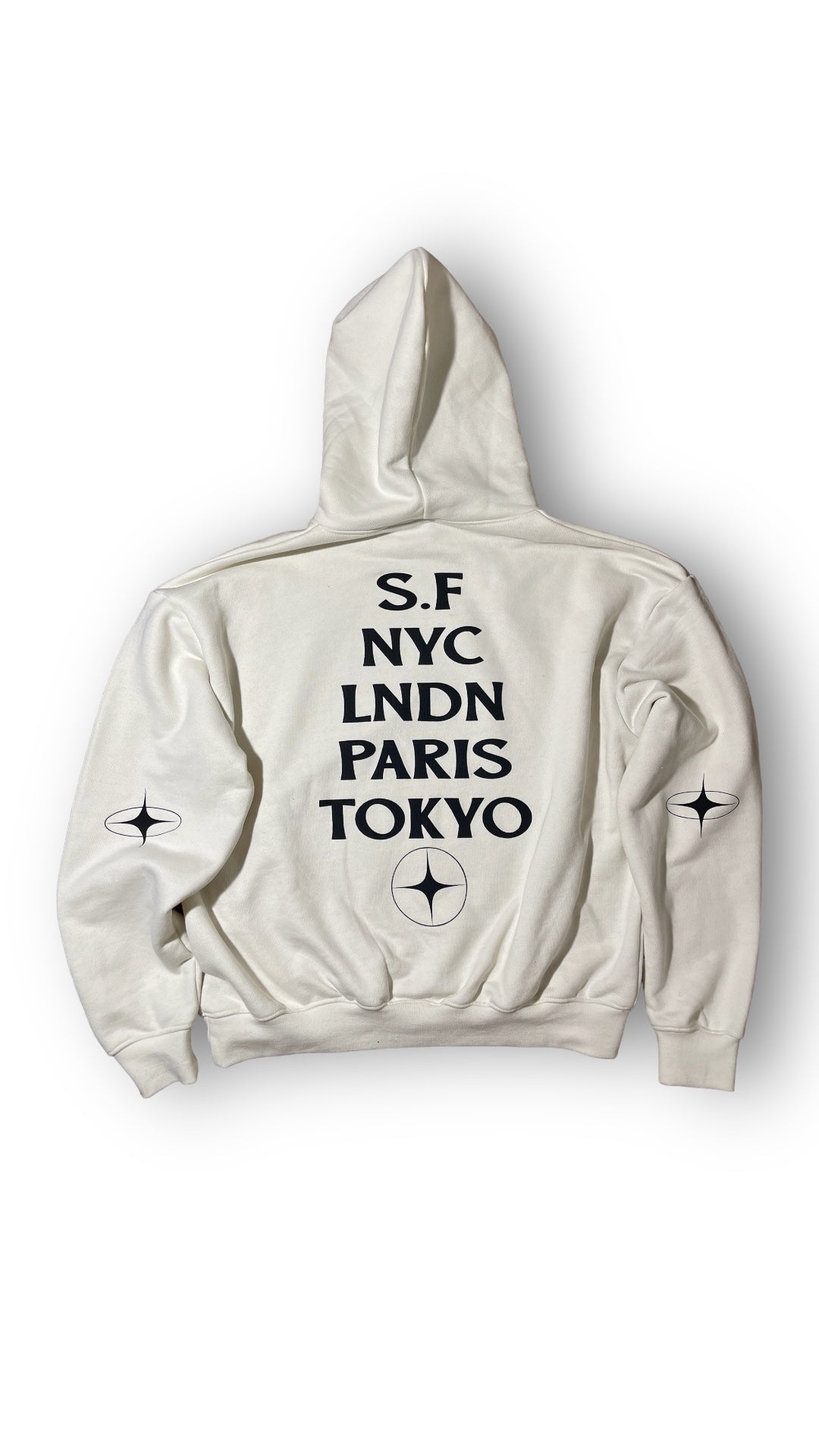 “World Tour" Puff Print Oversized Hoodie